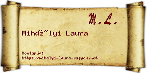Mihályi Laura névjegykártya